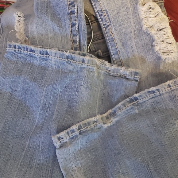 Red Camel Wide Leg Ripped Jeans Size 9 - Picture 7 of 7